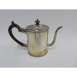 William IV silver hot milk pot, Jonathan Hayne, London 1827, with cylindrical double skin body,