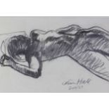 Chris Hall (b.1942) Life Study of a female nude, signed and dated 2000 and framed under glass, 58
