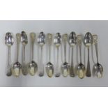 William IV set of twelve Scottish silver teaspoons, Glasgow 1834 (12)