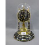 Kundo Anniversary clock with glass dome, overall height 30cm