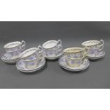 19th century English teaset, ten cups, eleven saucers (21)