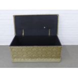 Upholstered Ottoman box, (a/f) 111 x 47 x 52cm