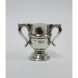 Edwardian miniature silver tyg, Sheffield 1903, 3cm high
