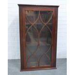 Mahogany cabinet with glazed door, 57 x 96 x 24cm