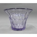 Simon Gate for Orrefors, a faceted glass, signed on top rim, 12 x 8cm
