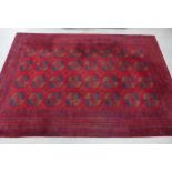 Bokhara carpet, red field with octagons, a/f 440 x 300cm