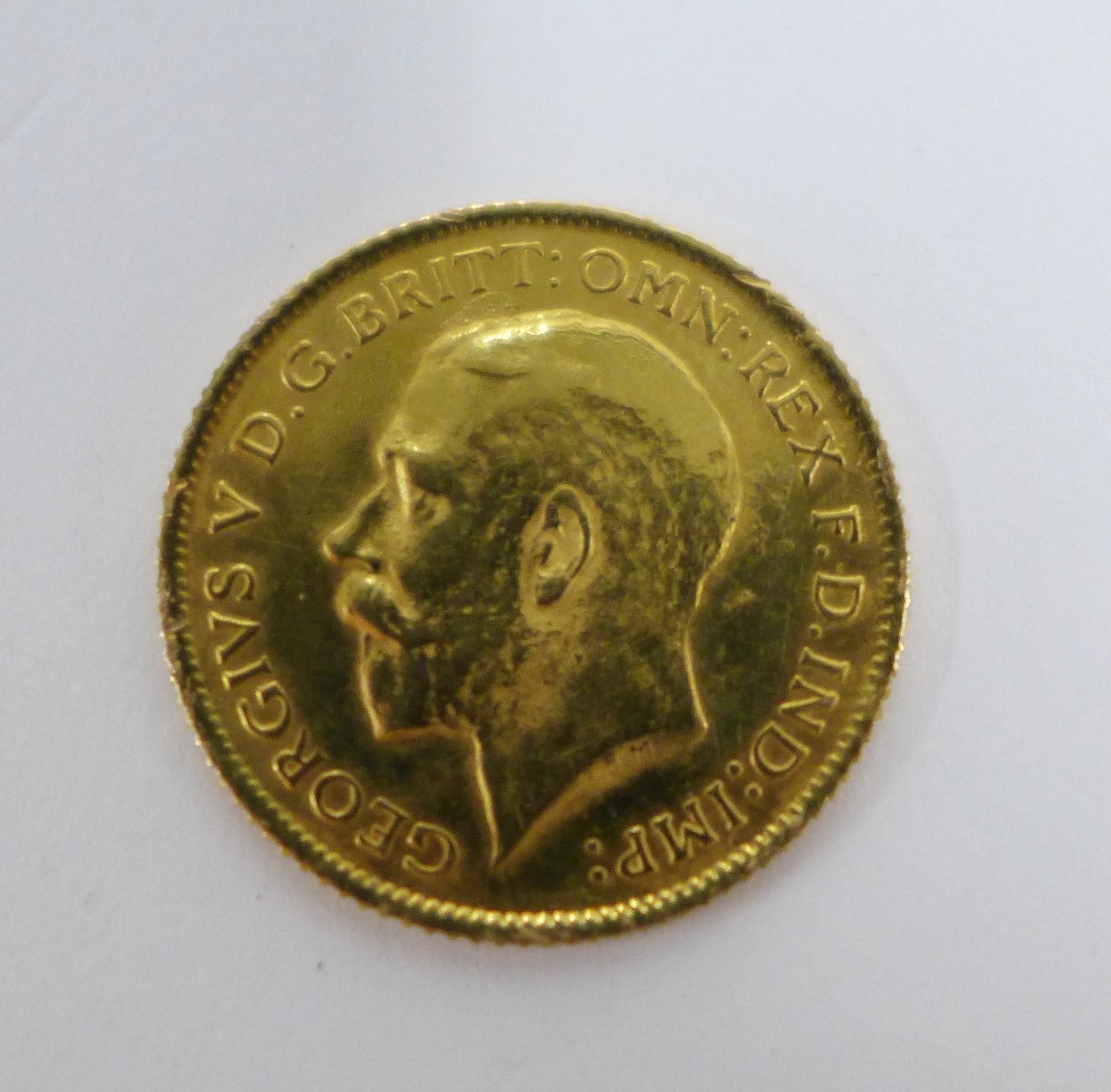 George V gold half sovereign, 1912