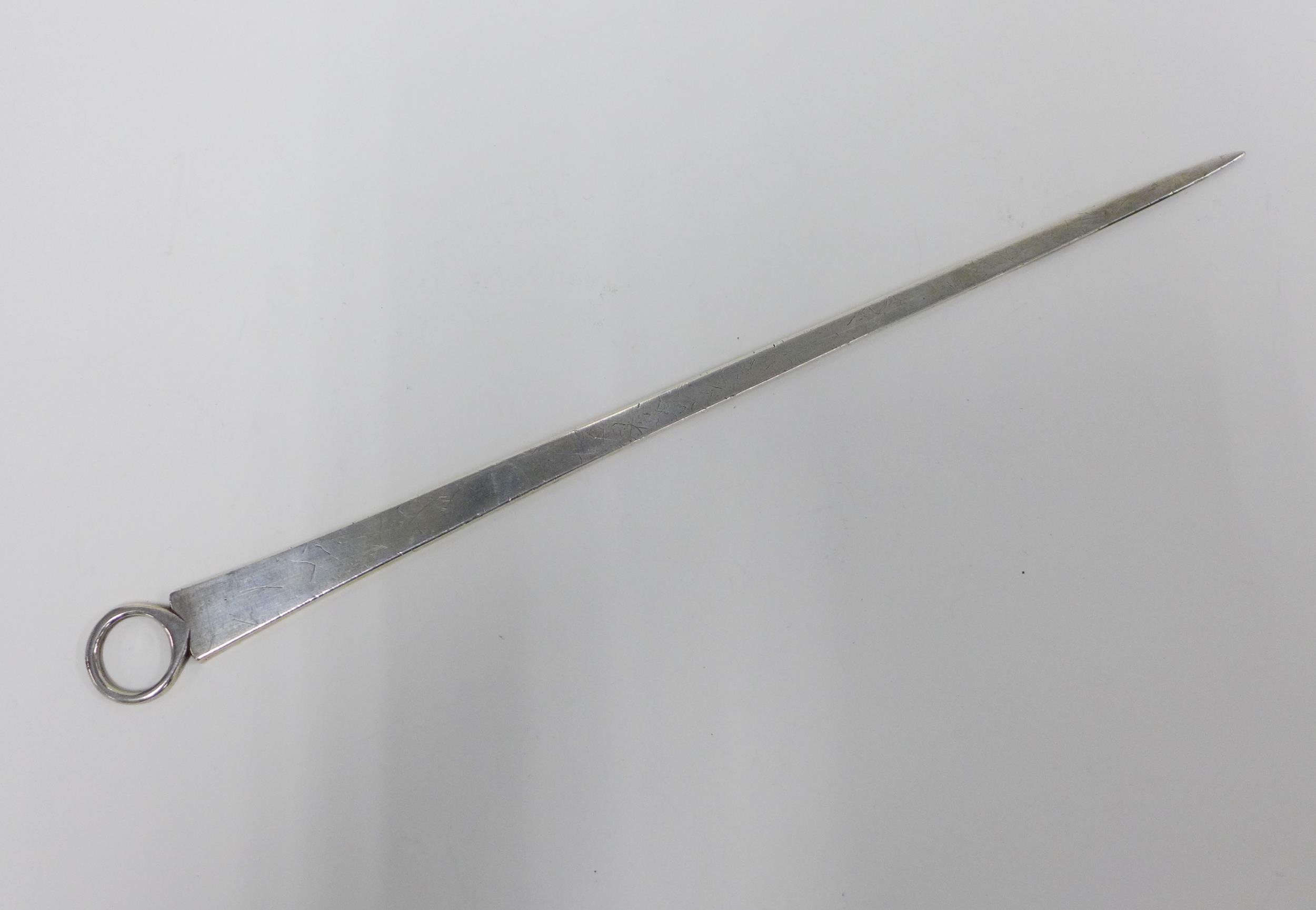 Georgian silver meat skewer, Peter & Anne Bateman, London 1794, 32cm - Image 2 of 3