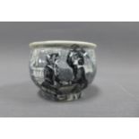 Victorian transfer printed doll's chamber pot, 5cm
