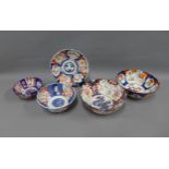 A group of five Imari scalloped bowls and dishes, largest 22cm (5)