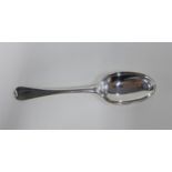 George III early style Hanoverian silver table spoon with rat tail bowl, Patrick Robertson,