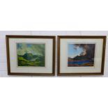 D.Y Cameron R.A, a pair of coloured prints, to include Wilds of Lochaber and Shadows of Glencoe,