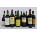 A collection of French wines, including Chateau Malescot St Exupery Margaux 1984, Chateau La Clare