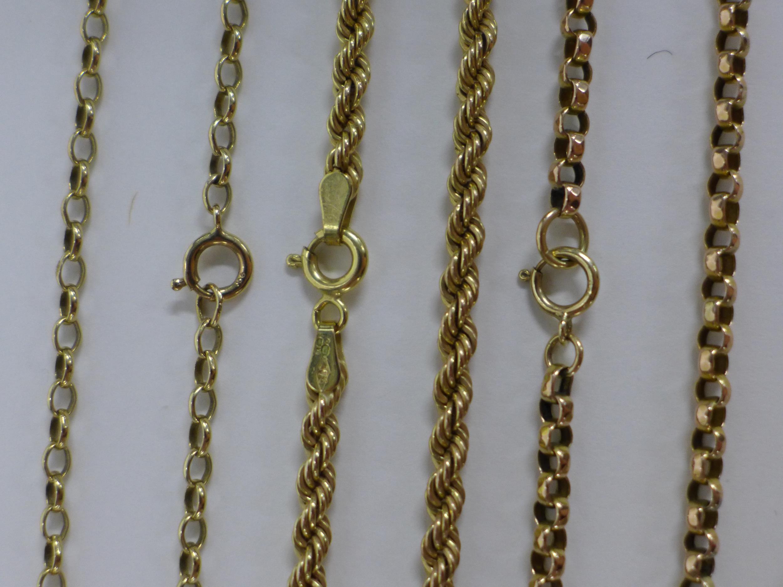 Three 9ct gold necklaces, approx. 16.5g - Image 3 of 3