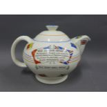 Crown Ducal Liberty & Freedom, War Against Hitlerism teapot, 15cm