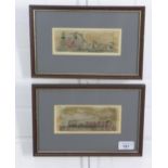 Two framed Stevengraph panels, sizes overall 27 x 19cm (2)