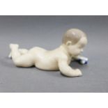 Royal Copenhagen crawling baby boy figure, printed backstamp and numbered 1739, 16cm long