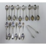 George III set of six silver teaspoons, Dorothy Langlands, Newcastle c1810 together with a set of