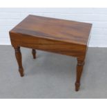 19th century mahogany bidet stand, liner lacking