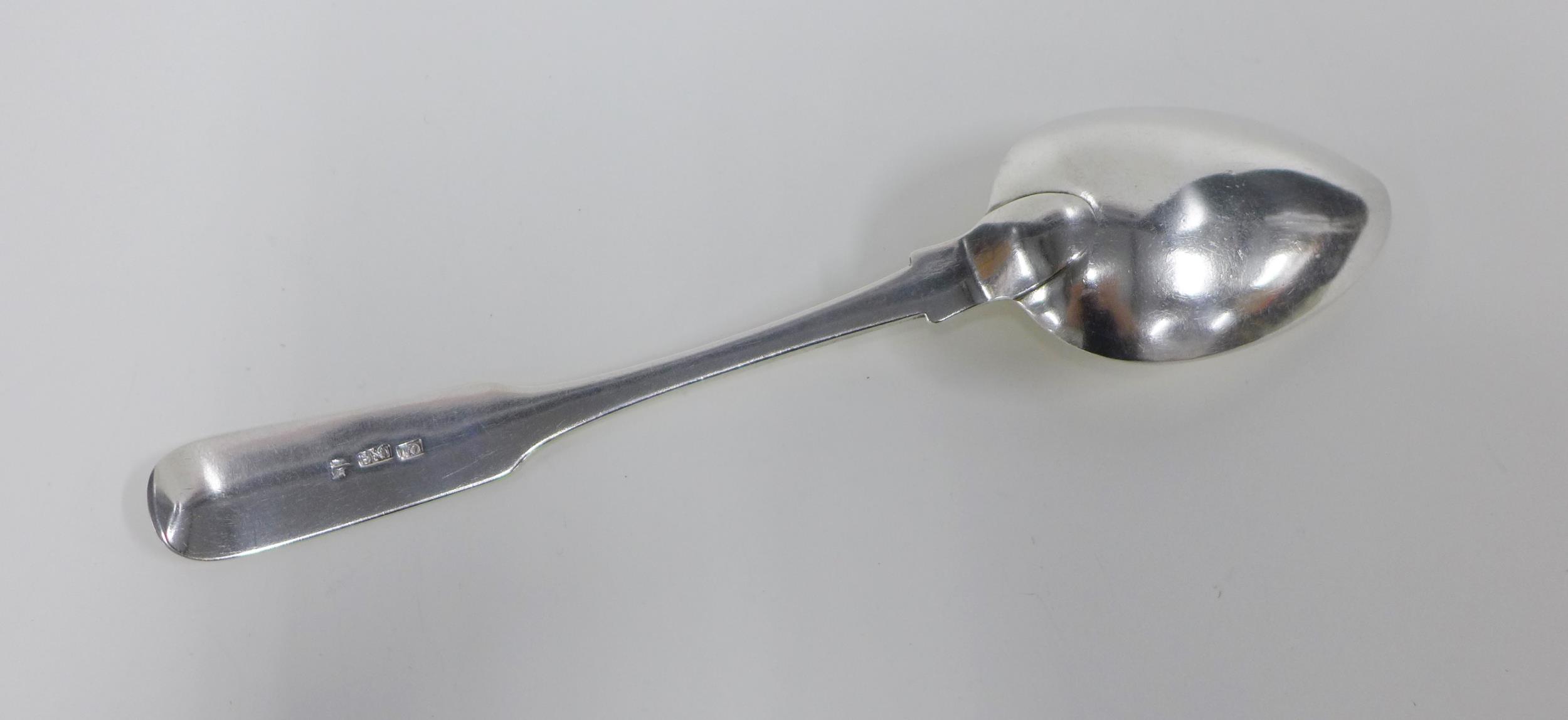 Scottish provincial silver table spoon, fiddle pattern, Charles Jamieson, Inverness c1820, - Image 3 of 4