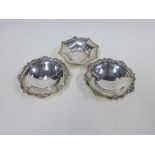 Pair of George V silver bonbon dishes, Elkington & Co, Birmingham 1914, 15cm, together with silver