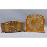 Vintage Smiths Sectric mantle clock and a Mauthe mantle clock (2) 29 x 15cm