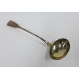 Regency silver ladle, old English fiddle pattern, London 1819, 32cm