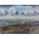 Margaret Mitchell, 'From Bolton Abbey Moor', pastel, signed and framed under glass with a Torrance