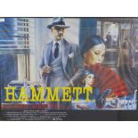 'Hammett', a film by Wm Wenders, colour movie poster, framed under glass, size overall 103 x 78cm