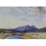 Tom Campbell (SCOTTISH 1865 - 1943), 'Ben More', watercolour, signed and framed under glass, 26 x
