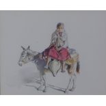 Lucy Poett 'Gypsy Girls', watercolour, framed under glass with a Malcolm Innes gallery label