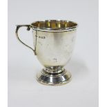 George VI silver christening mug, Birmingham 1938, 7cm