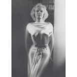 Jean Harlow, framed photographic print, size overall 42 x 52cm