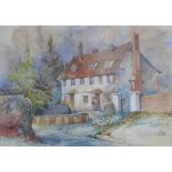 19th century school, 'Old Ford', watercolour, entitled and dated 1857, framed under glass, 24 x 18cm