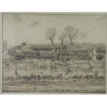 John Bulloch Souter (Scottish 1890 - 1972) Lavanderas, Spain, etching, signed and numbered 26 /