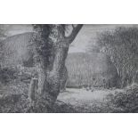 John Bulloch Souter 1890 - 1972, 'Quirk's Yard, Isle of Man', etching, signed, titled and numbered