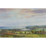 William Fergie (1893-1971), Berwick on Tweed from Halidon Hill, watercolour, signed and framed under