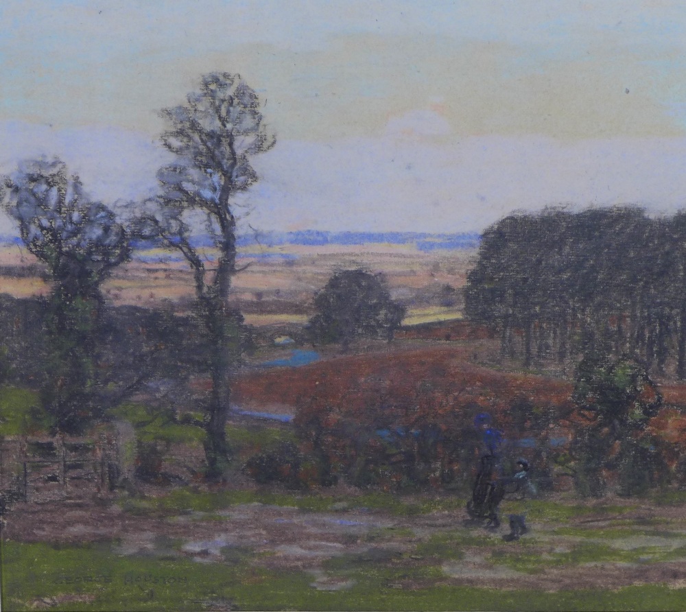 George Houston, (RSA, RSW, Scottish 1869 - 1947), Ayrshire Landscape, pastel, signed and framed