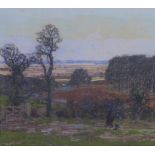 George Houston, (RSA, RSW, Scottish 1869 - 1947), Ayrshire Landscape, pastel, signed and framed