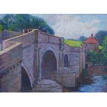 Adam Bruce Thomson OBE HRSA PRSW ARSA (SCOTTISH 1885 - 1976), Ken Bridge, Castle Douglas, pastel,