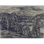 Sir William MacTaggart, P.R.S.A., R.A., F.R.S.E., R.S.W. (SCOTTISH 1903-1981) landscape, charcoal on