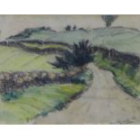 Ernest Archibald Taylor, (1874-1951) Grey Mist on Military Road, charcoal and watercolour, inscribed
