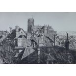 Francis Dodd RA RSW 1874 - 1949, Auxerre 1929, drypoint etching, signed and titled in pencil, framed