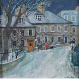 Carola Gordon (b.1940) Winter - Ann Street, oil on canvas, signed, framed with an Open Eye Gallery