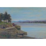 George Houston R.S.A, R.S.W., R.G.I. (Scottish 1869-1947) The Loch Fyne Ferry, watercolour, signed