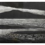 Hugh Bryden (Scottish) Running tide, collagraph, framed under glass, 30 x 40cm