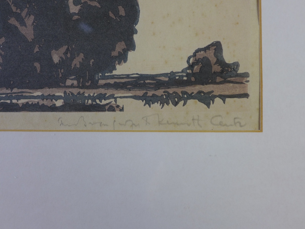 Frank Brangwyn (1867 - 1956) woodblock print inscribed Frank Brangwyn to Kenneth Centre, framed - Image 3 of 4