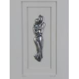 'Embrace' by Mervyn & Aline Shneier, Metal Art sculpture, in a glazed frame, 31 x 45cm