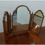 Modern triple dressing table mirror, 58 x 84cm