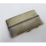 George VI silver cigarette case, Birmingham 1942, 14.5 x 8.5cm